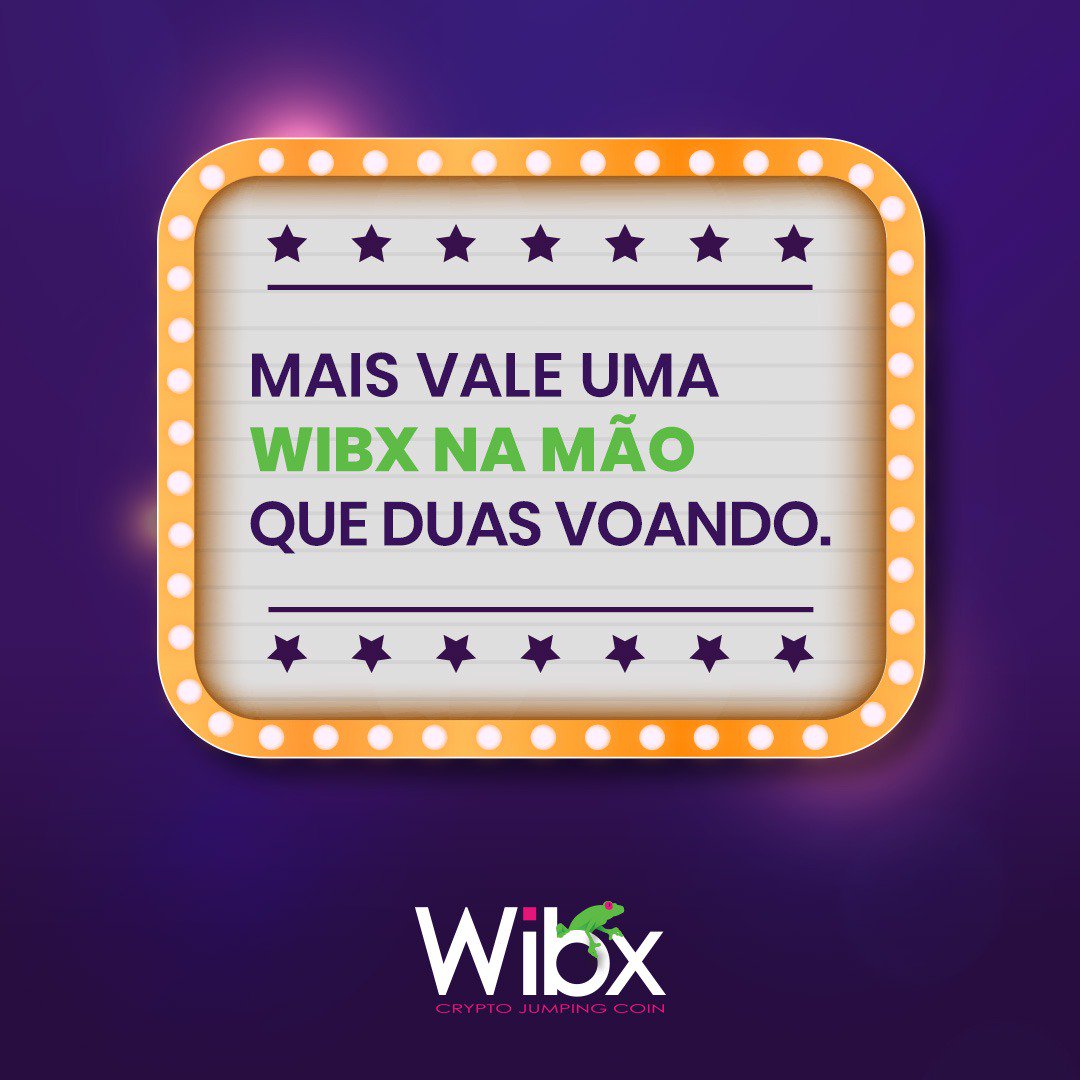 A semana ainda não terminou. A Wibx é uma excelente opção para quem quer mudar seus paradigmas. Tá esperando o quê? Vem dar esse salto com a gente: wibx.io

#wibx #criptomoeda #economiadigital #tecnologia #tech #economy #frasedodia #ecossistemadeinovação #wiboo