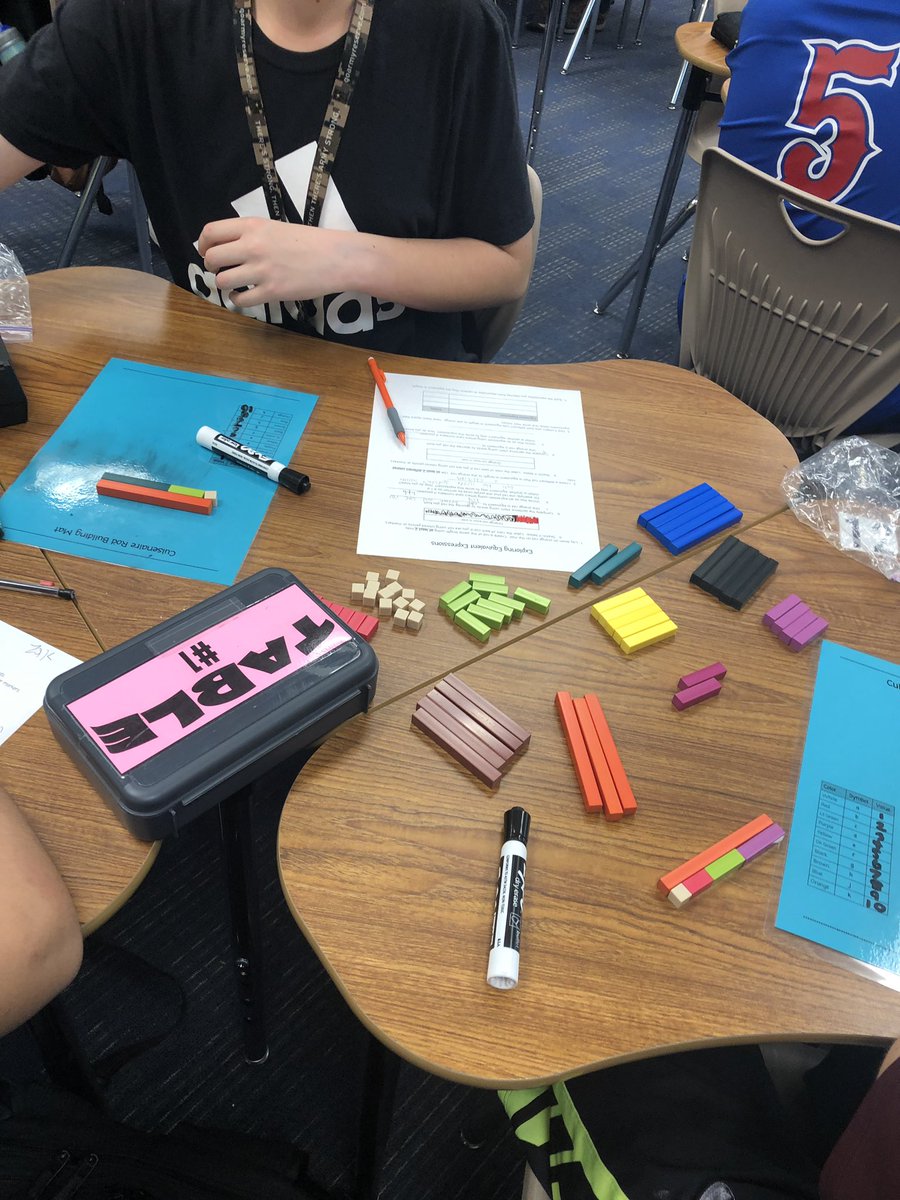 rose_shockeyy's tweet photo. Building equivalent expressions with cuisenaire rods brought to you by math institute! 🤗 #MPJHmath @MMStutts11 https://t.co/v1FZe10Xe8