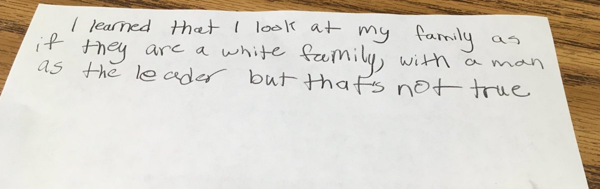 Ashodactyl's tweet photo. Day3: #BlackLivesMatteratSchool
Ss evaluated their own race, culture, and ethnicity.
#WeAreD65 @D65EdCouncil @District65 @BLMAtSchool https://t.co/Be465AhL3D