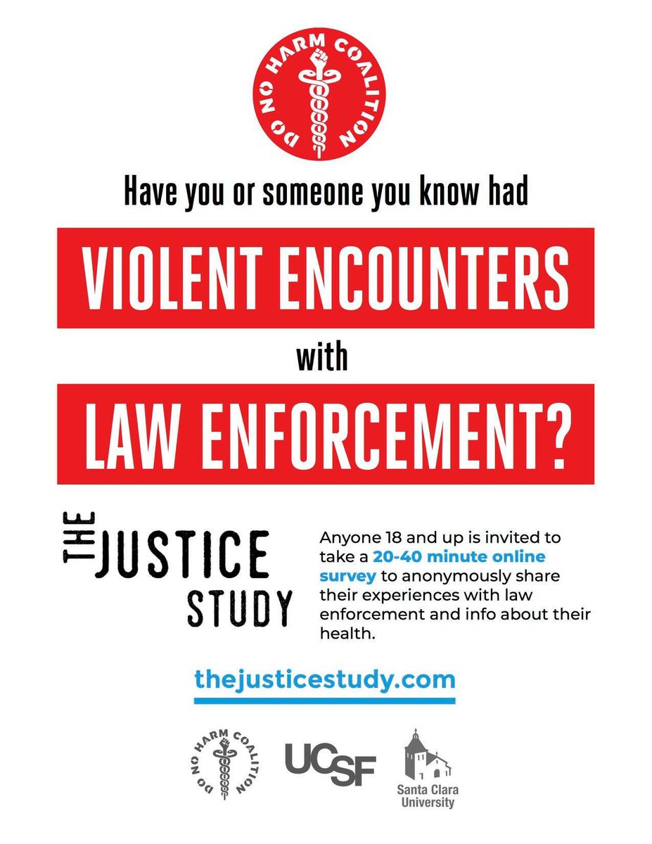 thejusticestudy's tweet photo. 1/x The Justice Study is rounding out a year of data collection soon. We will be closing our online collection in the next month. Please circulate this widely in your communities if impacted by police violence. https://t.co/t08D7GNg1T
