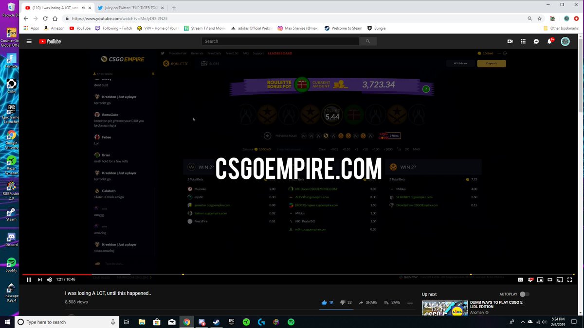 MaxShenise's tweet photo. @JuicyCSG @CSGOEmpire https://t.co/RKStHUebig