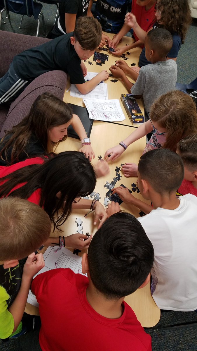 FrankElem5th's tweet photo. Students using paired passages to level up and put a puzzle together.
#Promise2Purpose 
#BenferAdventure https://t.co/pEYmPB09Fq