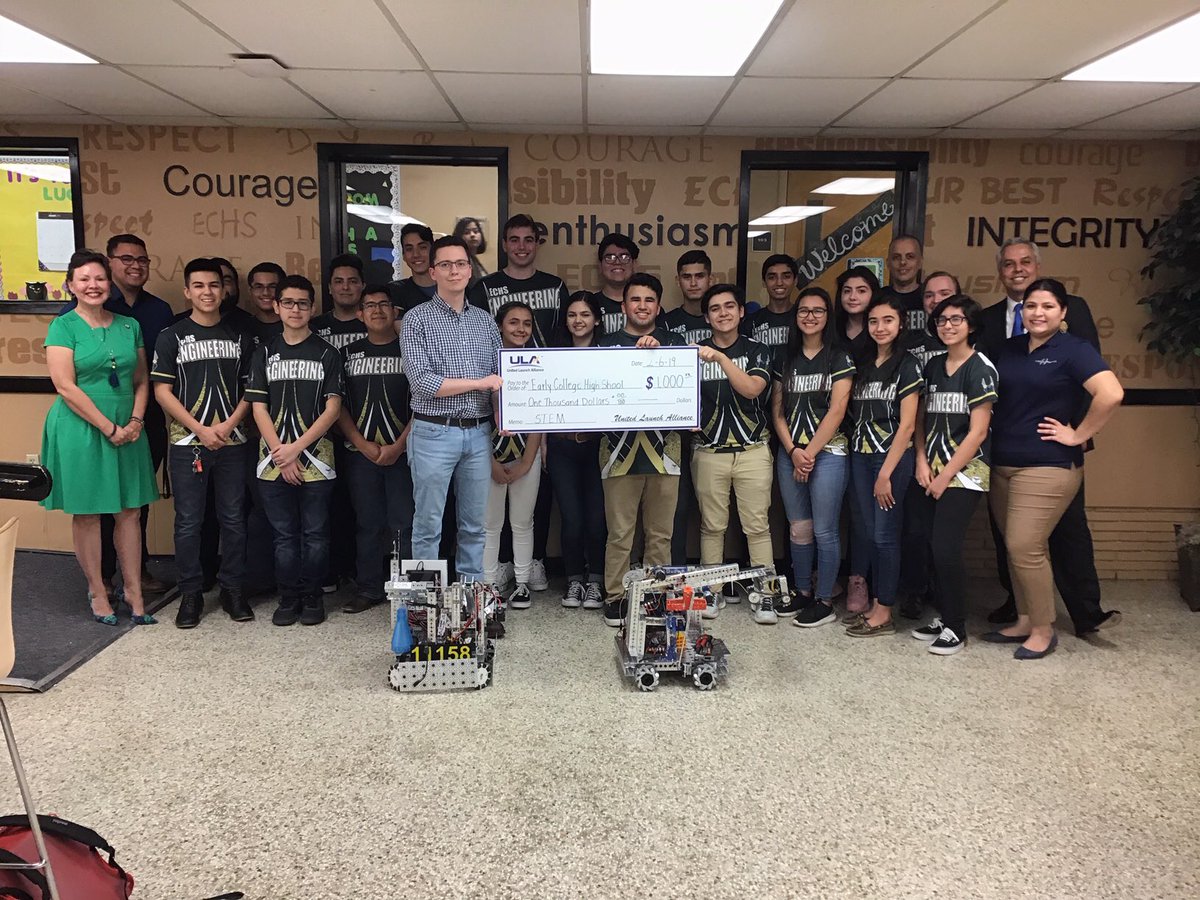 FTC13108's tweet image. We would like to thank United Launch Alliance for their contribution to our Engineering  Program. Thank you for always supporting us and our robotics team! #engineering #proudsponsor @ulalaunch #WeAreFIRST #HCISDproud