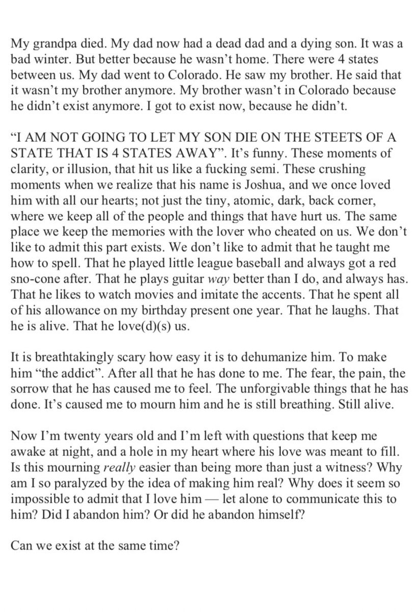 I wrote this last night with the hope that if I got it all down on paper it would not longer be inside me. I was confused because I haven’t thought of the night of my brothers 1st OD in years. Today I got a memories notification reminding me that today is the 7 year anniversary.