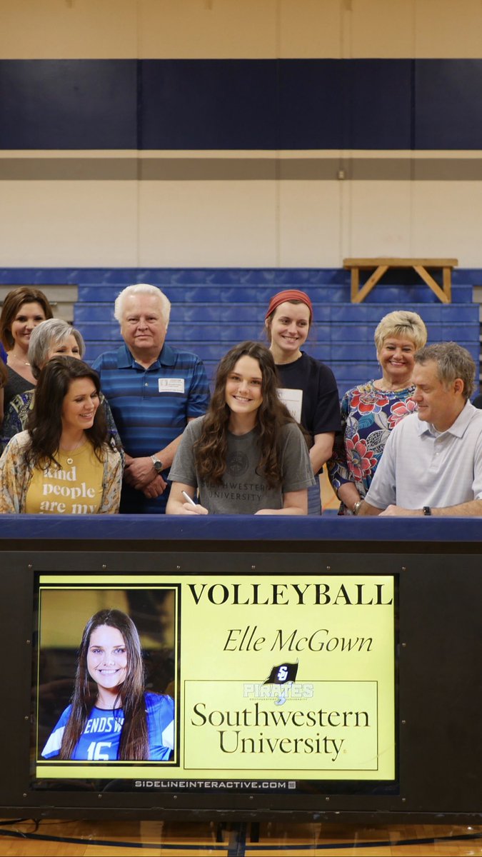 So proud of <a href="/ellemcgown_/">Elle McGown</a>  on signing with Southwestern today! Such a great student athlete who we will miss so much! 💙🐴🏐