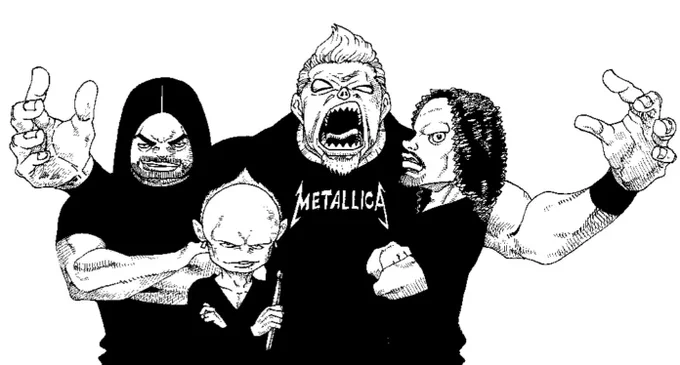 メタリカかいたんで見てください。 #Metallica #Metal #メタリカ #漫画 #マンガ #manga #イラスト #Illustrations #cartoon 
