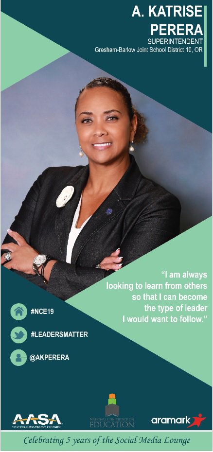 If you are planning to attend the <a href="/AASAHQ/">AASA</a> National Conference on Ed Feb.14–16: Please join me for 1 of 2 Thought Leadership sessions on social media &amp;branding your district. 👀 Look for the poster/banner below for when &amp; where🙌🏽  #NCE19 #leadersmatter #LeadLearner #LeadLearner
