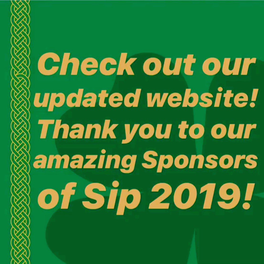 vizavance's tweet photo. Website update!! 🎉 
Thank you to our amazing Sponsors of Sip for Sight 2019! 🍀 
Sponsorship and Tickets are available at https://t.co/qONNVhbEr8 🤓
#SipforSight #Vizavance #TulsaEvents https://t.co/iv3zlleJIM