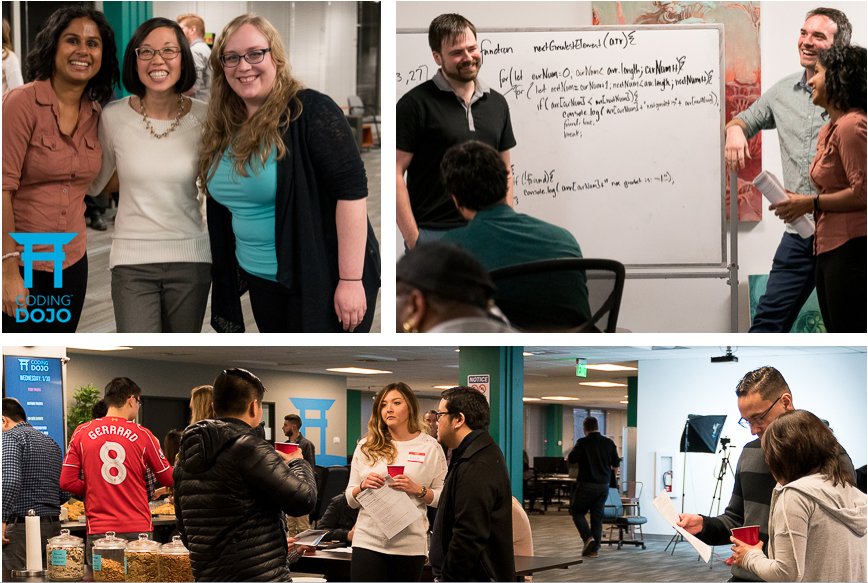 CodingDojoDotCo's tweet photo. #CodingDojoSeattle's #CareerExpo! Workshops included: Resume/LinkedIn CV writing, job search strategies, behavioral &amp; #technicalinterview prep. We even had a photog taking free headshots! Special thanks to Diana Perrault (McCasey), Open Door Consulting &amp; Trevor McDiarmid, @Amazon https://t.co/hEuOz6RRuZ