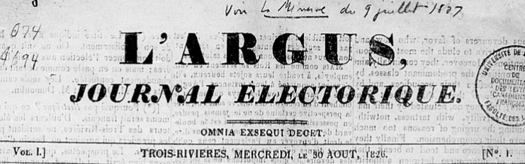 jfpalo's tweet photo. Recherche texte intégral désormais possible dans plusieurs journaux québécois de @_BAnQ numérique, tels que La Bombe, L'Aurore des Canadas, L'Argus journal électorique, La Tribune (Sherbrooke), Charivari canadien, Gazette des campagnes, Quebec chronicle, Le Clairon (St-Hyacinthe) https://t.co/sz1pvq50Hf