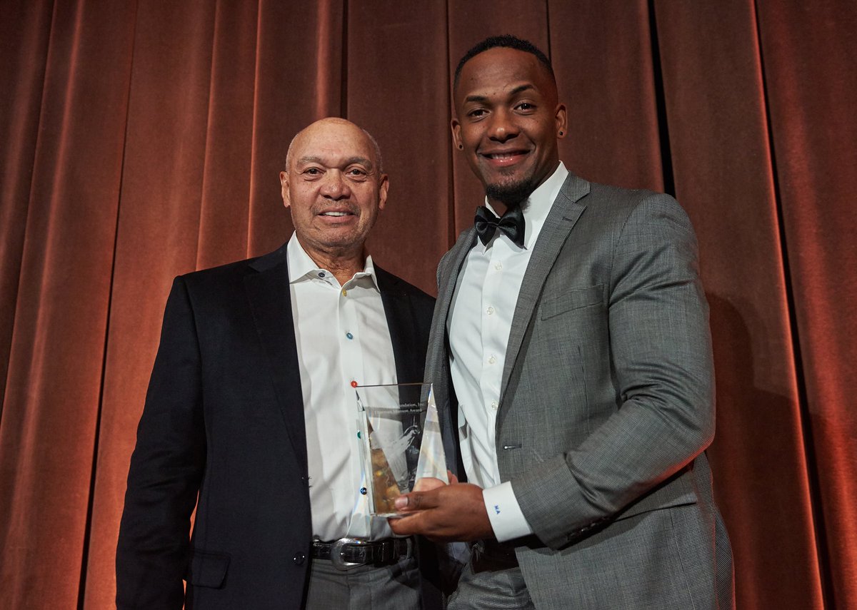 Miguel Andujar (@mandujarpapa) on Twitter photo Last night I was blessed to receive the Thurman Munson Award from <a href="/AHRCNYC/">AHRC New York City</a>. It was an honor to be in the same room with people who on a daily basis assist those who need a helping hand. Thank you to <a href="/AHRCNYC/">AHRC New York City</a> for the award. Last night I was blessed to receive the Thurman Munson Award from <a href="/AHRCNYC/">AHRC New York City</a>. It was an honor to be in the same room with people who on a daily basis assist those who need a helping hand. Thank you to <a href="/AHRCNYC/">AHRC New York City</a> for the award.