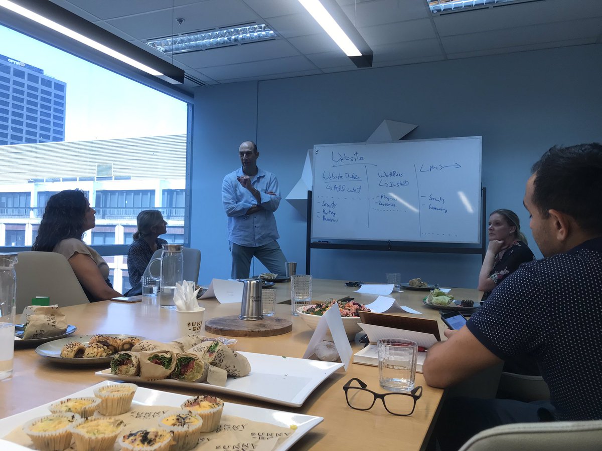 ShibcaDesign's tweet image. Great meet up with @GoDaddy’s very own Chief Product Officer Steven Aldrich (@spaldrich). Thanks for sitting down and taking the time to listen to a couple of us Melbourne GoDaddy users and our customer experiences with your products. #godaddy