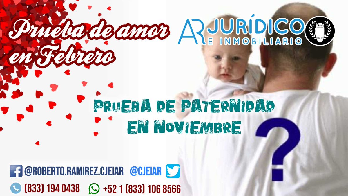 Si requieres asesoría jurídica para determinar la paternidad de tu menor hijo, llámanos. Podemos asesorarte. #madero ☼