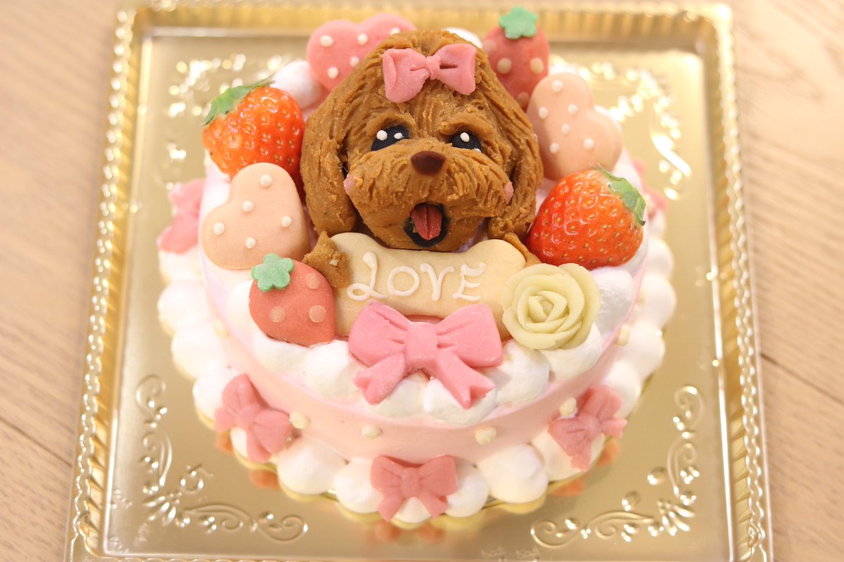 Patisserie Rorian パティスリーロリアン 愛犬の似顔絵ケーキ ワンコ専用のバースデーケーキになります ご予約はこちらから T Co 2wb3ca6l3y バースデーロリアン パティスリーロリアン ワンコケーキ 犬ケーキ お誕生日ケーキ