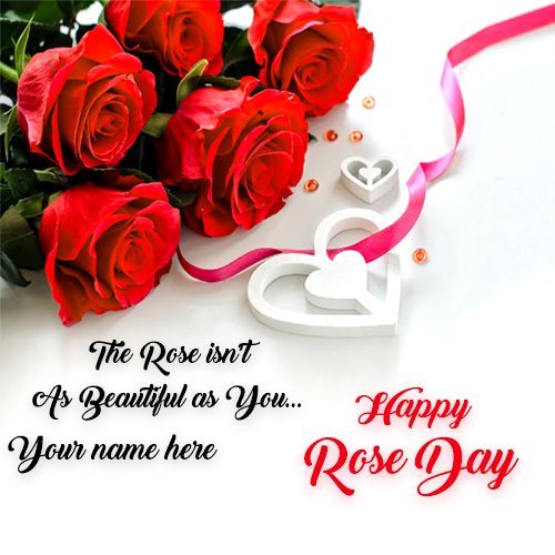 My Name Pix India A Twitter Write Name On Beautiful Red Rose Day