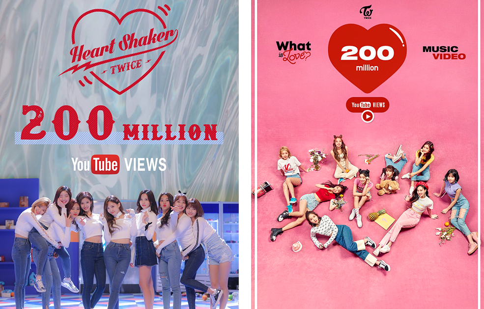 misayeon's tweet photo. With Signal hitting 200m views, TWICE is now the first and only girl group to have 8 MVs with over 200 million views on YT (with a total of 3 billion+ views for all MVs so far) 🎉🎉 

Congrats @JYPETWICE! 💕 https://t.co/HrRVgfEbHg