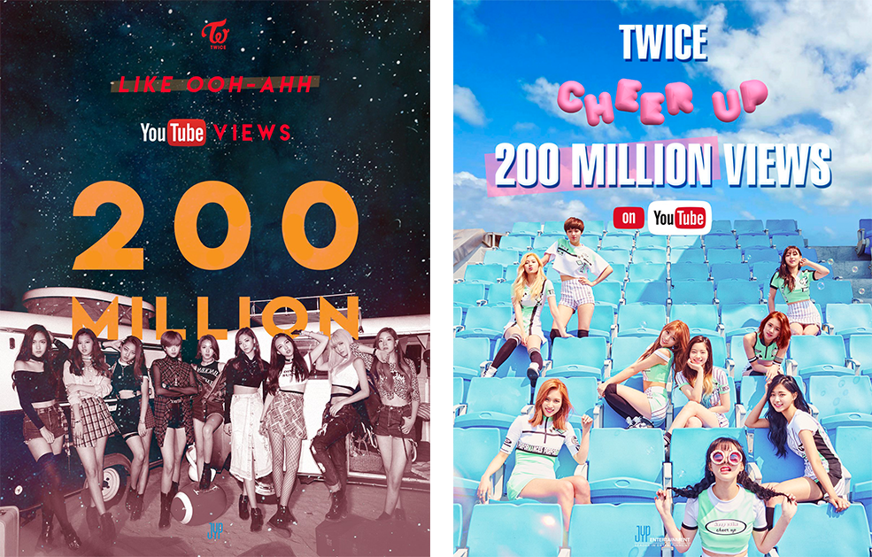 misayeon's tweet photo. With Signal hitting 200m views, TWICE is now the first and only girl group to have 8 MVs with over 200 million views on YT (with a total of 3 billion+ views for all MVs so far) 🎉🎉 

Congrats @JYPETWICE! 💕 https://t.co/HrRVgfEbHg