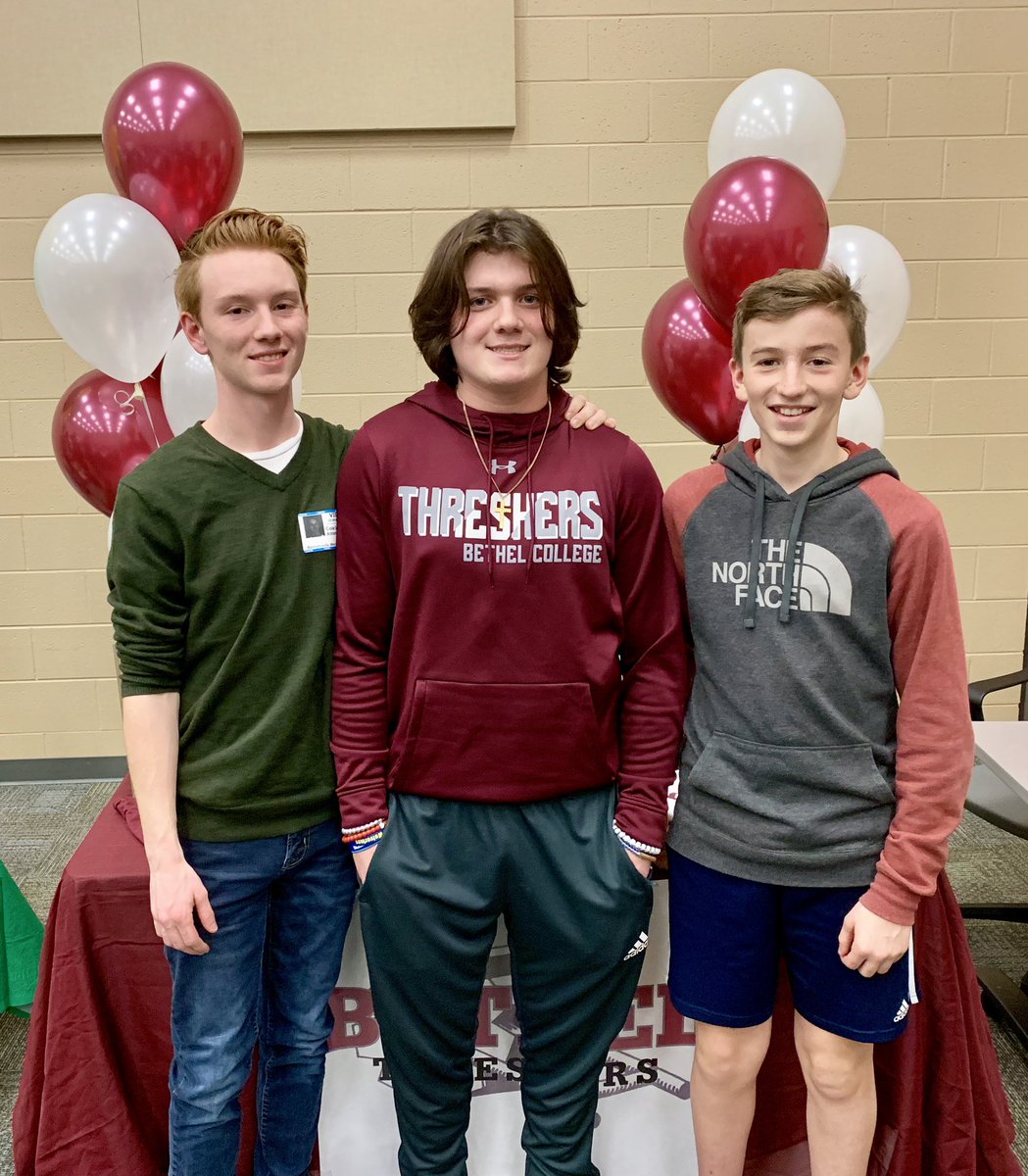triciadtice's tweet photo. Making it official, Carter signs his NLI to continue his education & football with Bethel College next year. Excited to be a Thresher!! @carter_murray53 @UCABears89 #blessed #hardwork #perseverance #beatingadversity #reachinggoals #positiveattitude #mentaltoughness https://t.co/abemFaiQtl