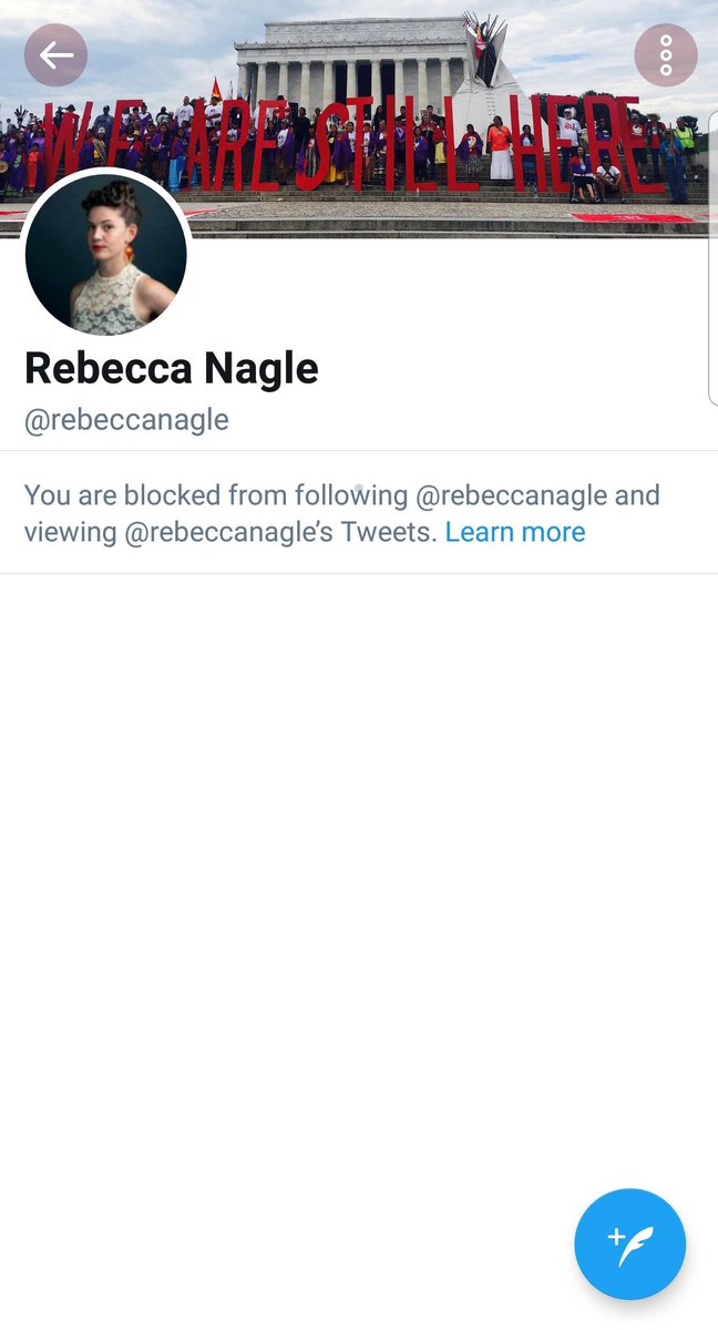 RayneDrake's tweet image. So you at @rebeccanagle you block someone you disagree with. You can't face your flawed argument which is now marginalizing native children who were adopted now taking DNA test.