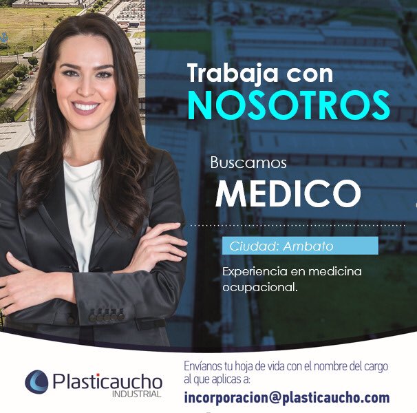 PlasticauchoInd's tweet photo. #sso #plasticaucho #ambato #Tungurahua #empleo #medico https://t.co/e8Okd13Ffw