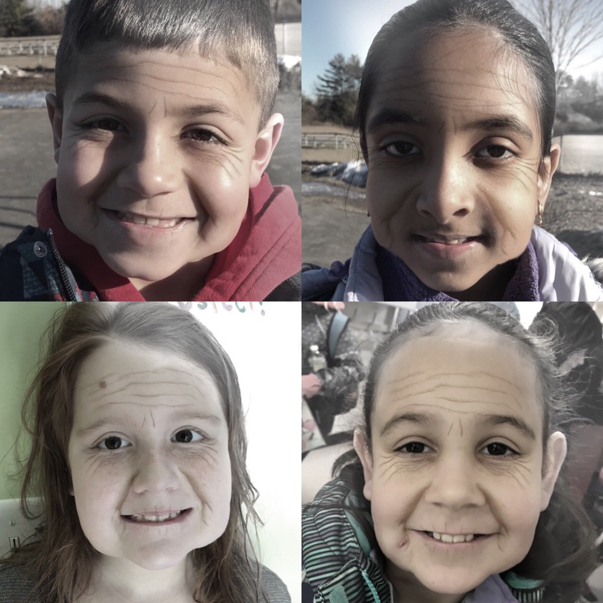 4thgradesharks's tweet photo. Happy 100th Day of School! Check out these adorable old ladies and gentlemen! #100thDayofSchool #ssd  #souleschool #thirdgrade https://t.co/tM7yw41Cyz