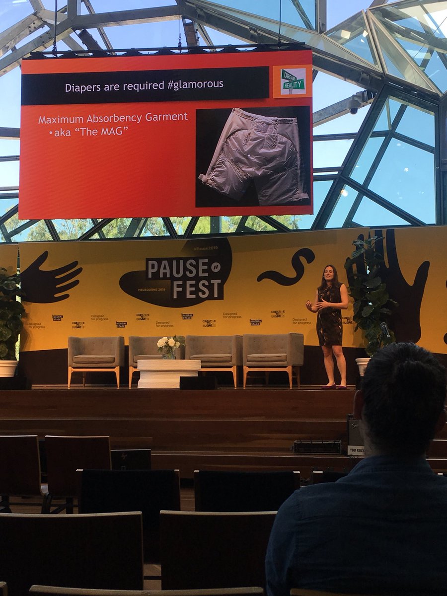 SistersInSci's tweet photo. Check out the diapers astronauts get to wear when going out to space @PauseFest #pause2019 #PauseFest https://t.co/58wIX2mMHy