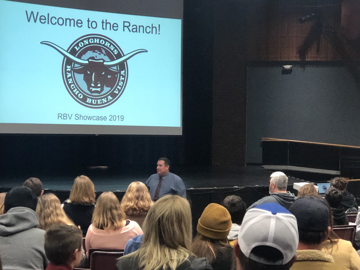 RBVHighSchool's tweet photo. Welcoming our prospective Longhorn families at or Welcome to the Ranch Showcase. RBV has so much to offer so if you couldn’t make it tonight visit our home page to schedule a tour. #ranchoIMPACT #respecttheranch https://t.co/XSZUCPU0RG