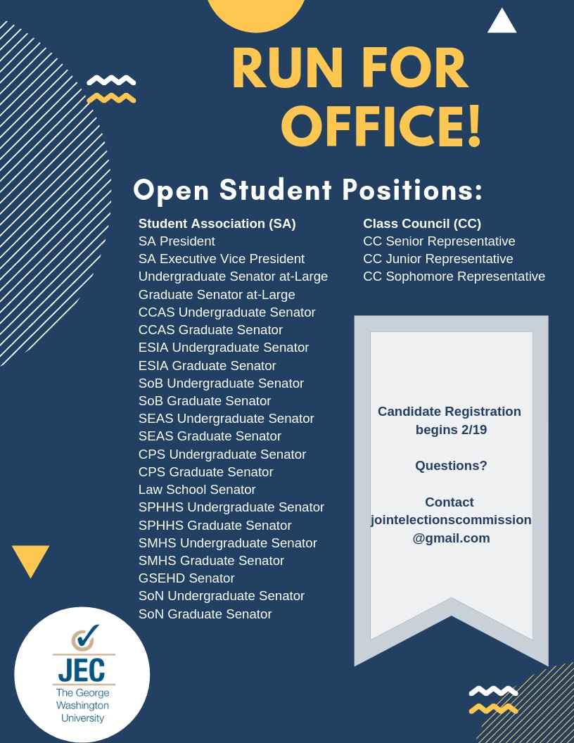 We're hosting our first info session about this year's student elections tomorrow night in Marvin G07. Hope to see you there!