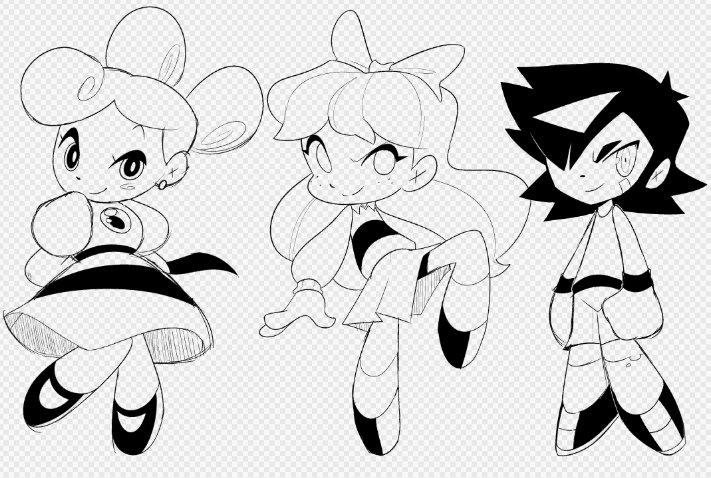 gimme some gals to quickly doodle so I can put off finishing this 