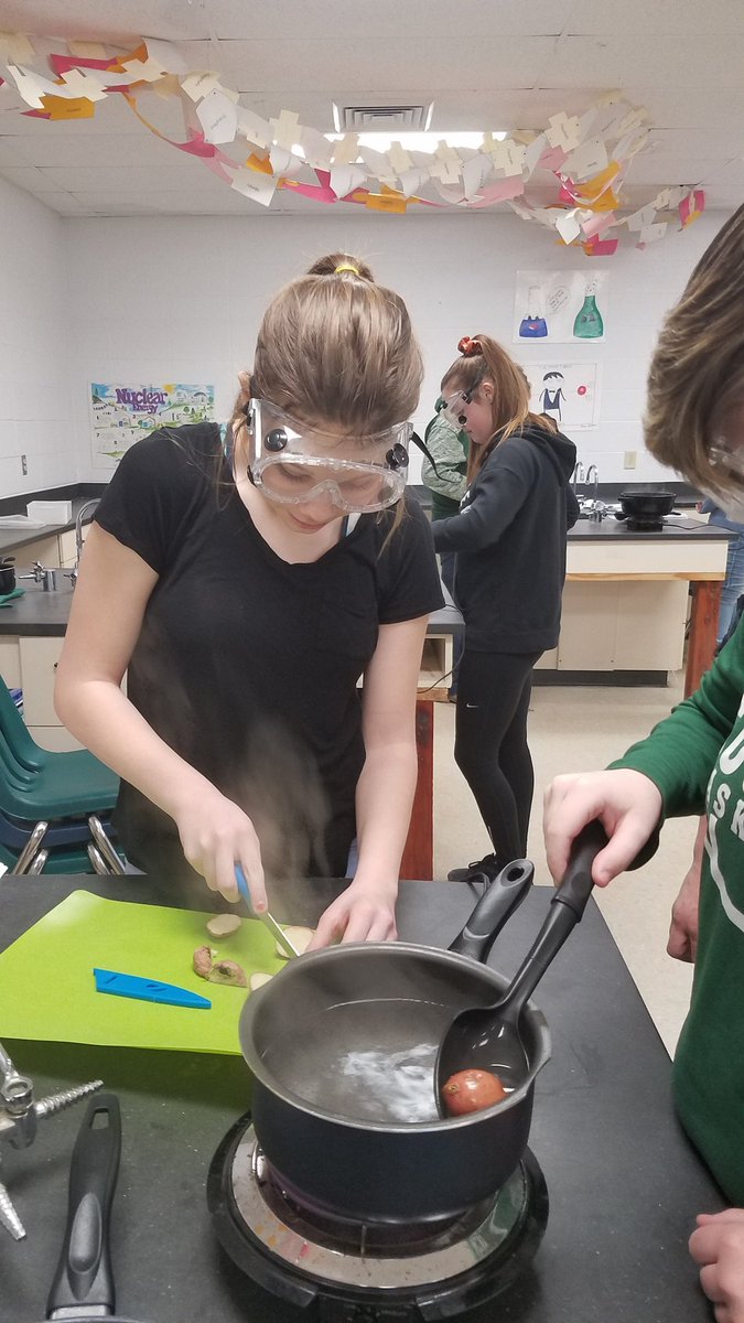 Science of living classes looked at different methods of heat transfer. They loved finally getting to cook in class! #kingstonk14pride #inspirepride