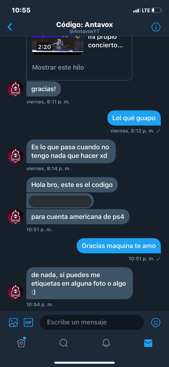 GRACIAS @AntavoxYT TE AMO