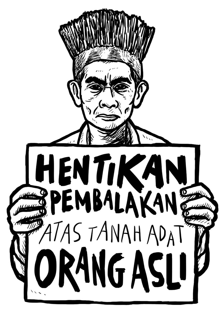 kuasasiswa's tweet image. Hentikan pembalakan atas tanah adat Orang Asli di Grik, Perak.