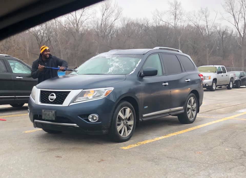 I work at a school where the teachers, administrators and other staff grabbed scrapers and went to the student parking lot to clean off student windows before they were dismissed.  One kid messaged me and said he felt so loved and cared for.  #tonkanation #tonkapride