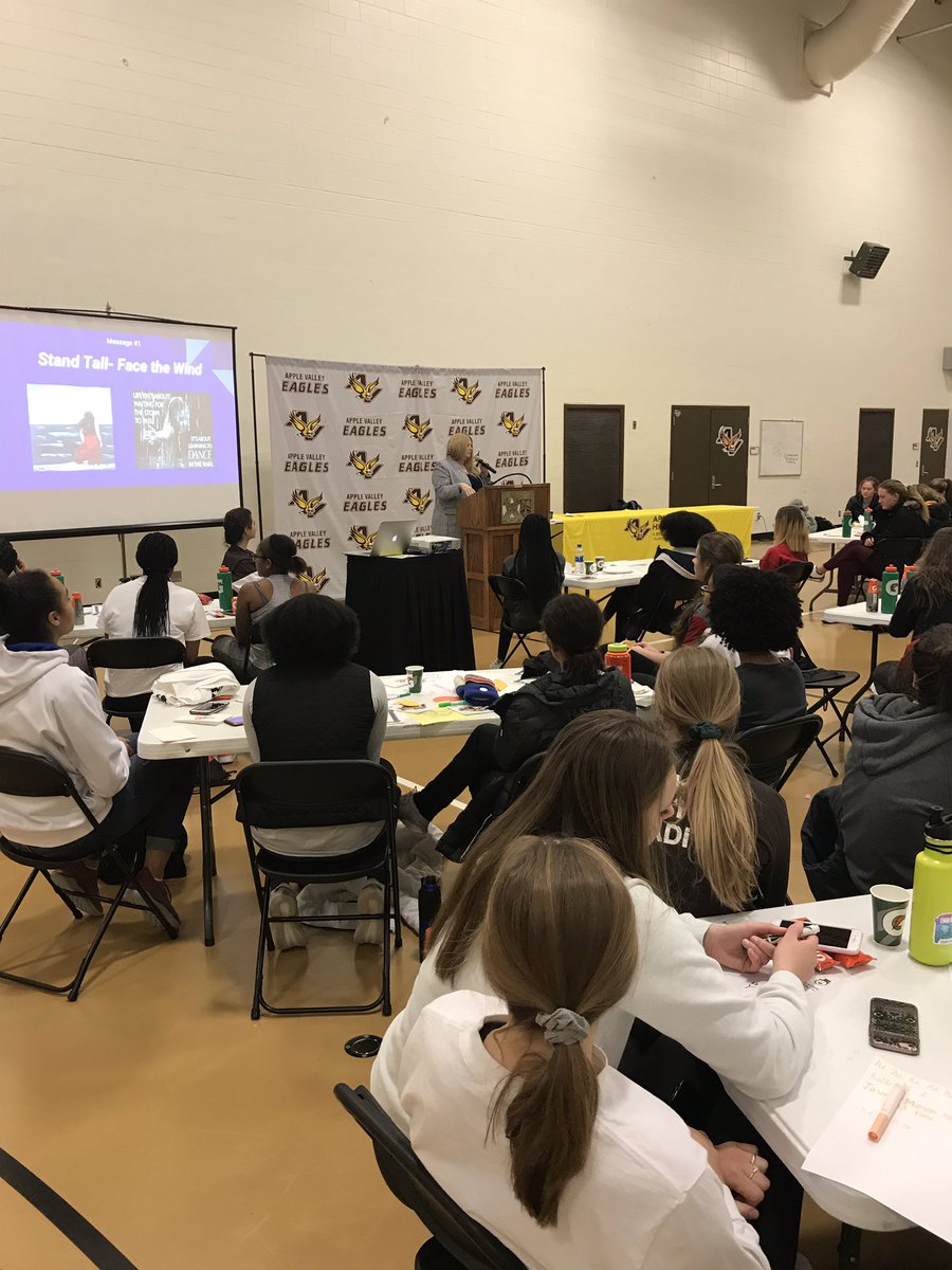 AVladyEAGLES's tweet image. Apple Valley High School celebrates NGAWS day with a Leadership Conference today #BeExtraordinary #NGAWS @WomensSportsFdn