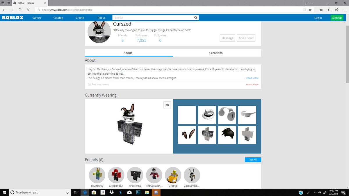 Matthew Curszed Twitter - roblox my creations page