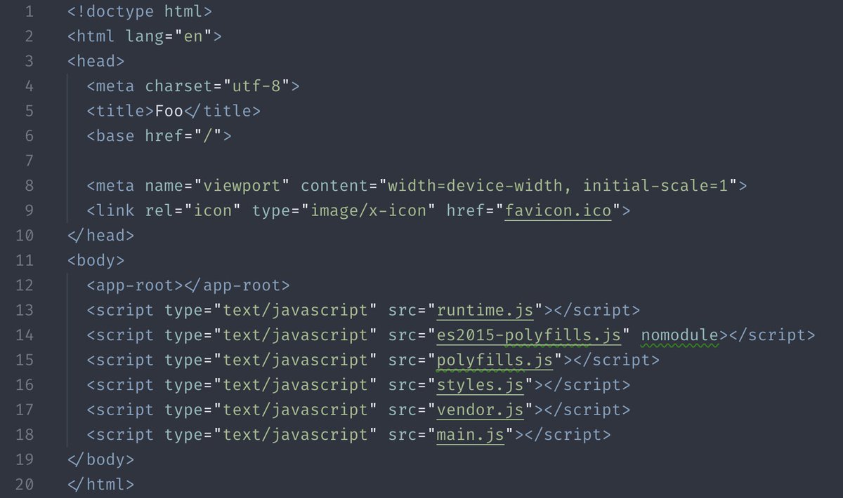 mgechev's tweet image. ⚡️ Make sure you update Angular CLI to 7.3 to take advantage of differential polyfill loading
🔸 CLI will produce two polyfill bundles - for older (larger) and for modern browsers (smaller)
🔸 Users with modern browsers will get fewer bytes of JS => faster parsing & execution 💨