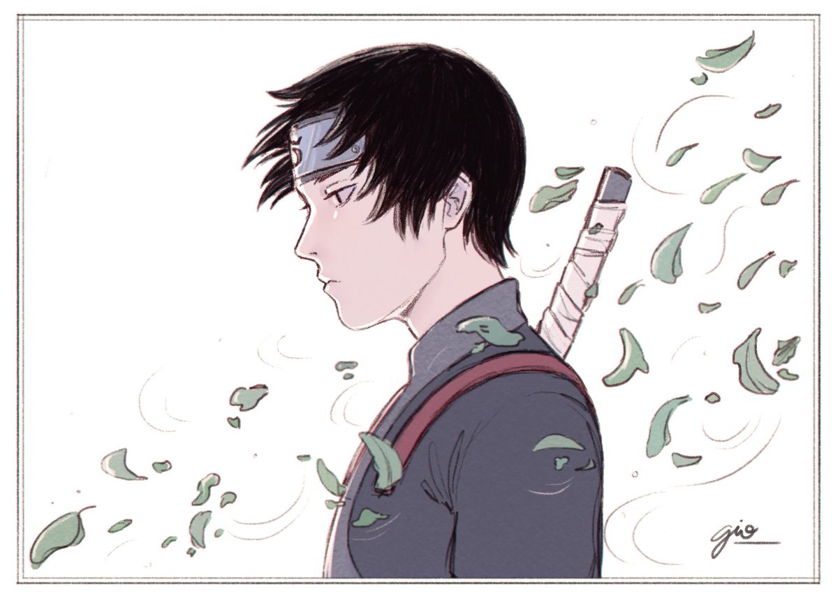 I was rewatching shippuden and there was this pretty scene with sai, so here’s a redraw 
#naruto