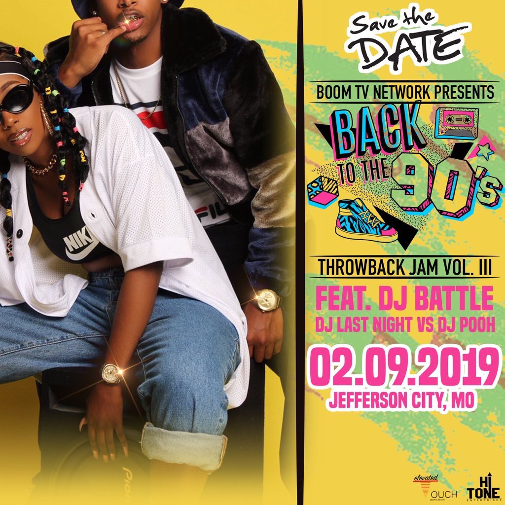 JayQuinae's tweet image. It's that time of the year again ‼️ Boom TV Network presents Back to the 90's, Throwback Jam🔥‼️ Come dressed in yo best 90's attire 🕺🏾💃 Doors open at 9PM at McClung Park 🚪Limited amount of $5 PreSale tickets on sale right now 🎟 ‼️#ThrowBackJam #BTVN 
bit.ly/Throwback-90s
