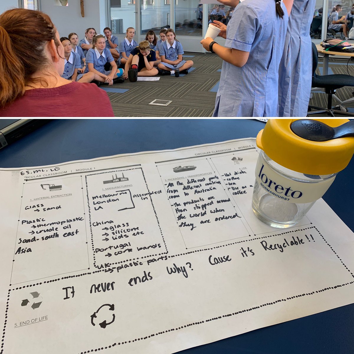 Year 10 Integrated Learning are deep diving into the circular economy this term. First stop— unpacking the lifecycle of everyday objects #circularclassroom