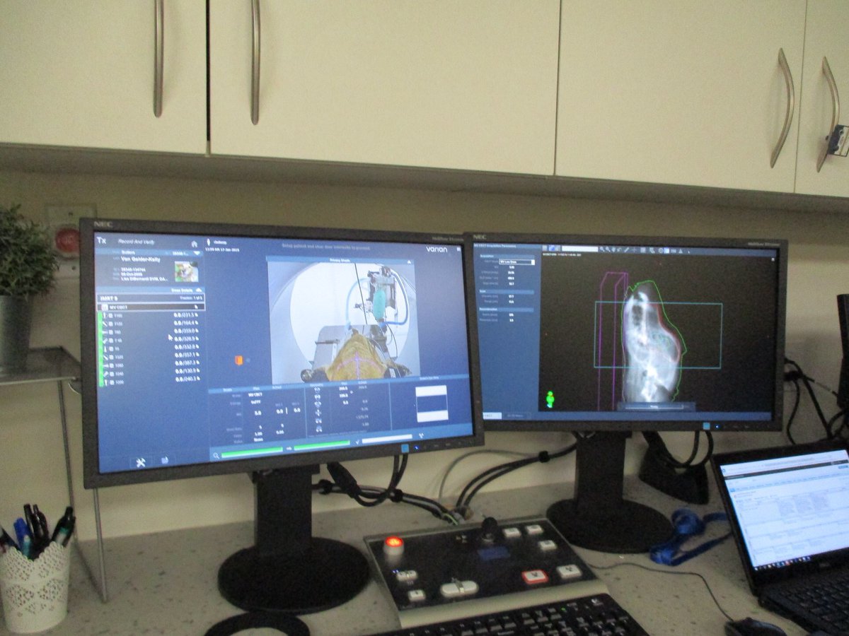gcvspecialists's tweet image. #Cancer is hard. Butters’ cancer plan involved our #LinearAccelerator, which delivers #radiationtherapy for cancer patients with pinpoint accuracy to literally anywhere on the body. #wehatecancer #weloveButters #oncology #GCVS