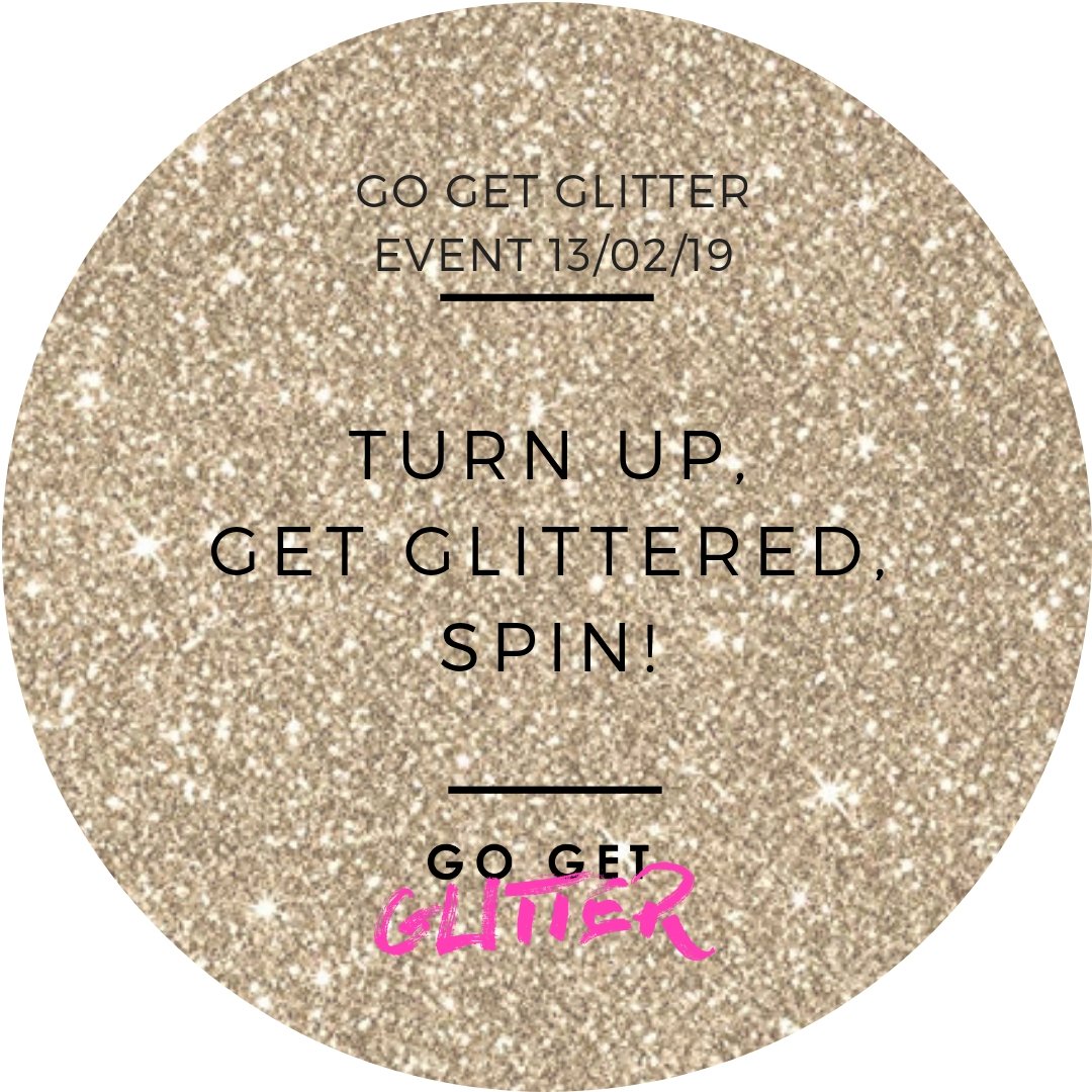 💥#GoGetGlitter V. ##BURNR💥
Do you want to make history and be part of the world’s first GLITTER #SPIN?! 
Book TODAY to make history!
Date: February 13th 2019
Time: 20:00 (please arrive at 19:45) 
Book: burnrgym.co.uk/timetable/