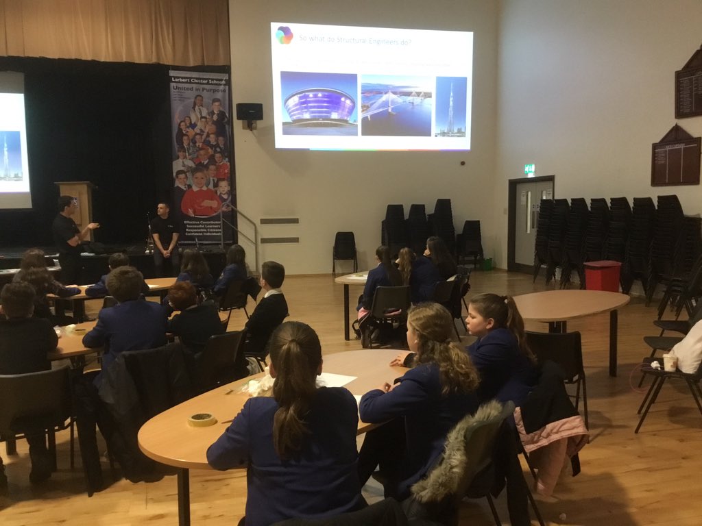 MissAngus2016's tweet photo. S1 are learning about civil engineering in their world of work workshop 🌉🏗🌍👍 @S1LHSYT https://t.co/4h0yjGVq91