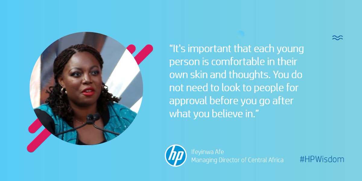 HPCareers's tweet photo. Ifeyinwa Afe, our awesome Managing Director of Central Africa, has a great #CareerTip for young graduates π- be bold πͺ and join HP! #HPWisdom https://t.co/27D7fS48ib