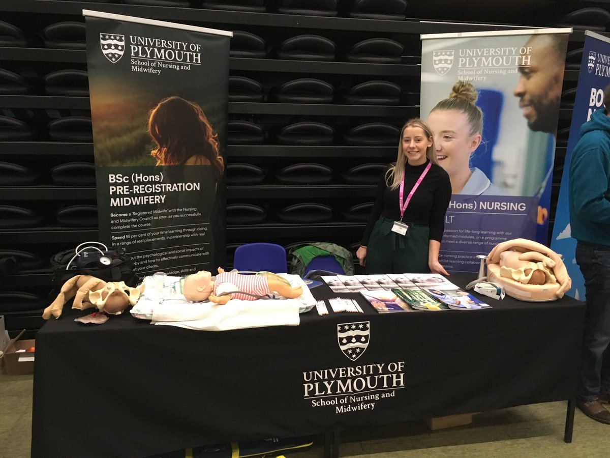 University of Plymouth School of Nursing and Midwifery careers stand. Newton Abbot College. Looking forward to meeting the students.