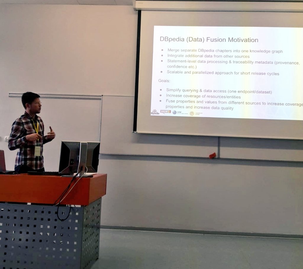 dbpedia's tweet image. #DBpediaDeveloper &quot;Hm, well, I can&apos;t call it a vision anymore, because most of it is implemented&quot;.  -from vision to reality- #DBpediaDatabus #DBpediaPrague #meetinginsights
#DataScience #loT #semanticweb