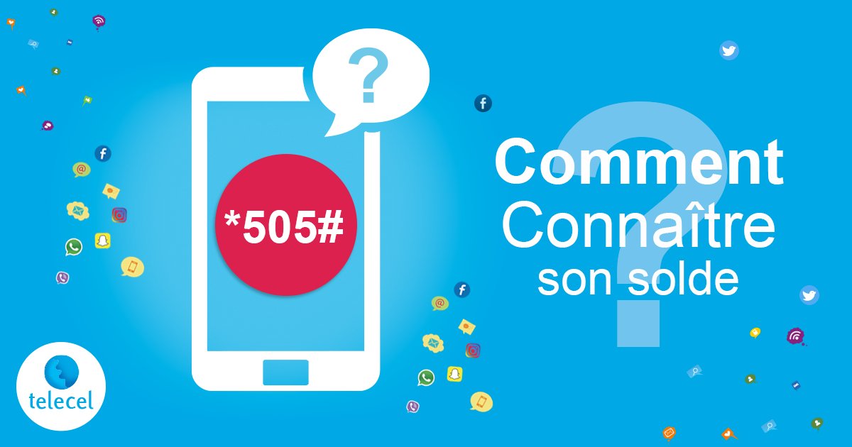 Telecel_Mali's tweet photo. Pour connaître le solde de votre compte Telecel, composez juste le *505#
#Telecel, Offrir plus... https://t.co/jvWOIqhYf6