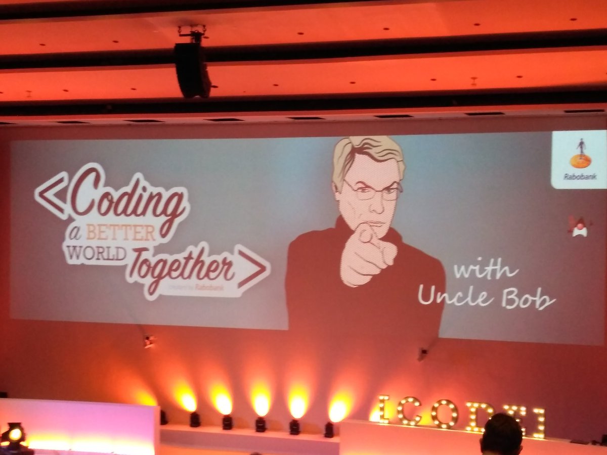 magdiszilagyi's tweet photo. We all been there... Uncluttering the mess of code. Solution: Be polite with your code #codingwith #unclebobutrecht https://t.co/u0J6kCzse8
