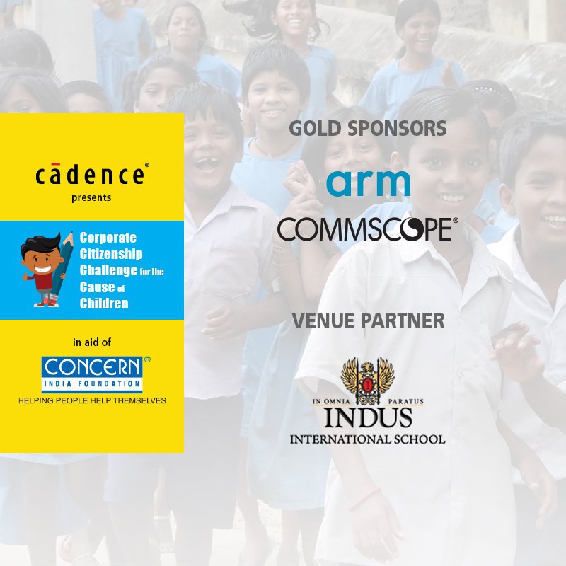 CadenceIndia's tweet image. A big thank you to Arm and CommScope, our  Gold sponsors, and venue partner Indus International School for their support in our effort to bring education and hope to the underpriviledged children. #ConcernIndiaFoundation #Sportsforacause