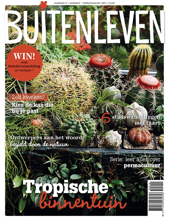 De nieuwe <a href="/Buitenleven/">Buitenleven Magazine</a> verschijnt morgen! Met daarin prachtige tropische binnentuinen, 6 stadswandelingen mét taart, de principes van permacultuur, informatie over kweken in eigen kas en nog veel meer.... buitenleven.nl