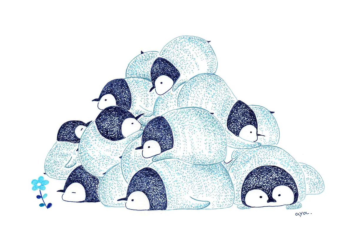 Aya うようよ ボールペンイラスト イラスト イラストレーション ペンギン 落書き ラインマンガインディーズ